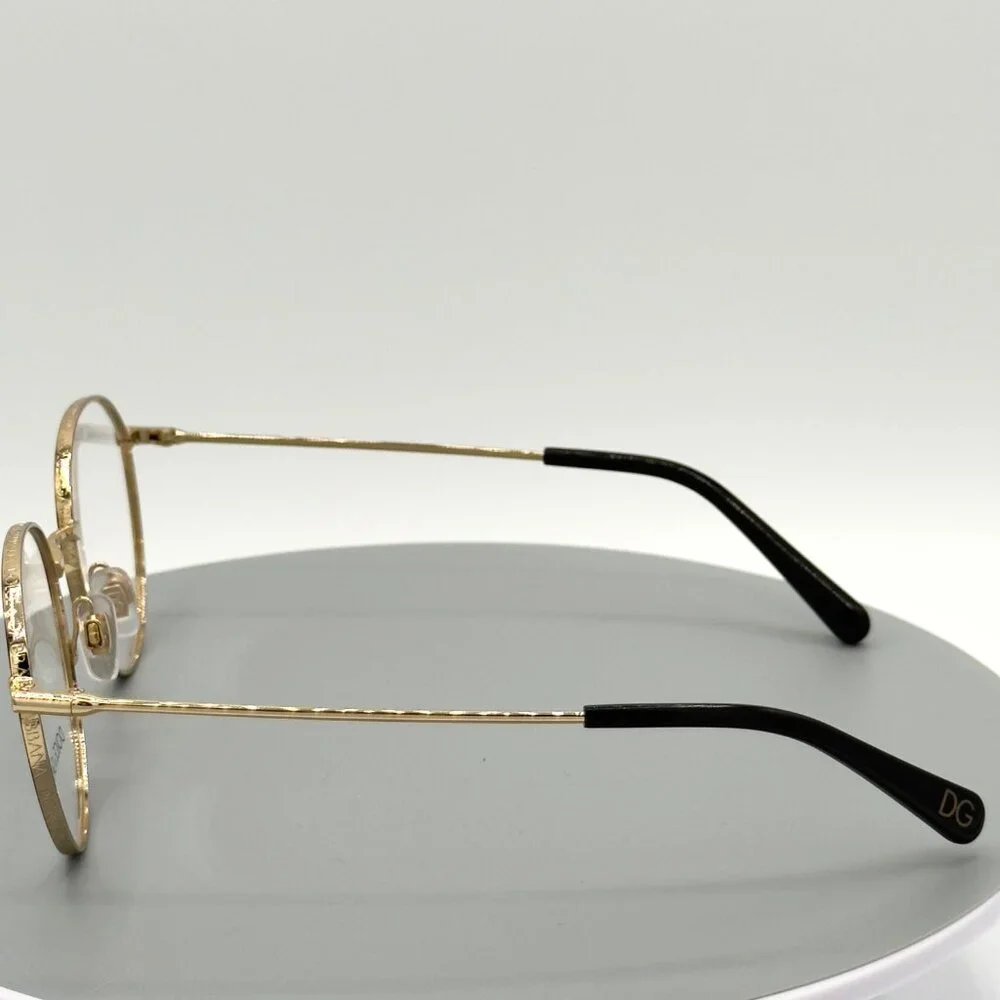 Dolce & Gabbana Eyeglasses Frames DG1334 Gold Black Wire Frame 53-18-140
